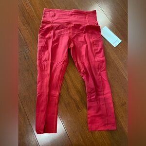Red Lululemon Leggings (Cropped)